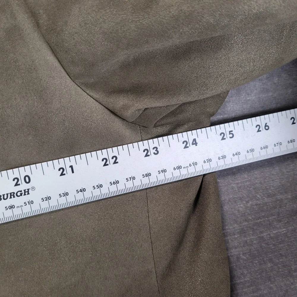 Lauren Ralph Lauren Mens 46R Faux Suede Blazer Olive Green Two Button Sport Coat